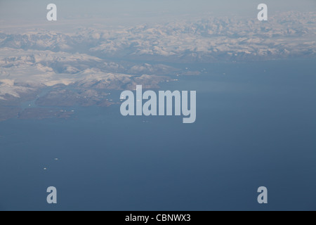 Greeland - Vista dall'alto sopra Foto Stock