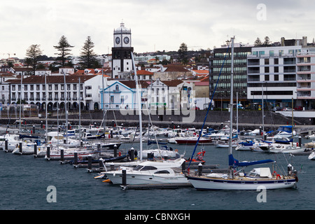 Marina di Ponta Delgada Foto Stock