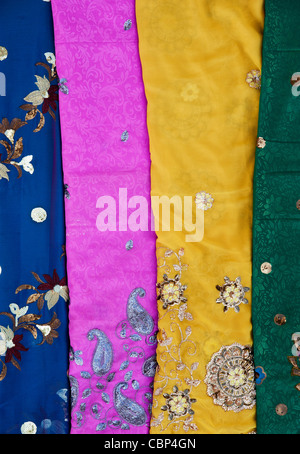 Colorati sari indiani pattern Foto Stock