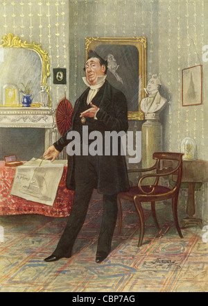 Signor Pecksniff da 'Martin Chuzzlewit' Foto Stock