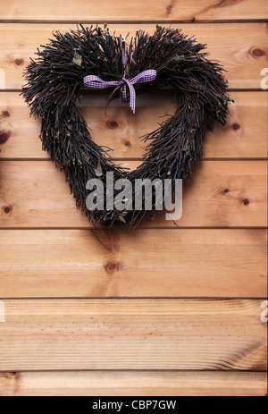 A forma di cuore ad ghirlanda, bagno Mercatino di Natale, Inghilterra Foto Stock