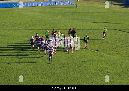 La formazione di rugby (Ulster team - Heineken Cup) Foto Stock