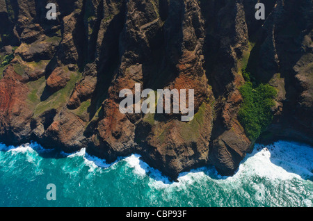 Costa di Na Pali, Kauai, Hawaii, STATI UNITI D'AMERICA Foto Stock