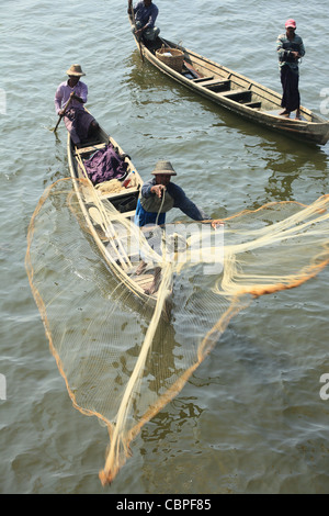 I pescatori in Myanmar Foto Stock