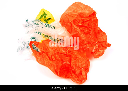 Sacchetti di plastica - il scurge britannico della discarica Foto Stock