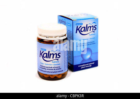 Kalms Tabelts - porre rimedio a base di erbe per la tensione nervosa Foto Stock