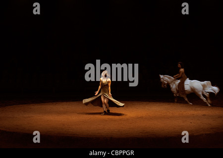 Ci sono stati i cavalli di Carolyn Carlson e Bartabas, Ci erano cavalli da Carolyn Carlson, Bartabas ballerini del CCN Roubaix Nord Pas d Foto Stock