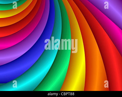 Rainbow generati al Computer Art Foto Stock