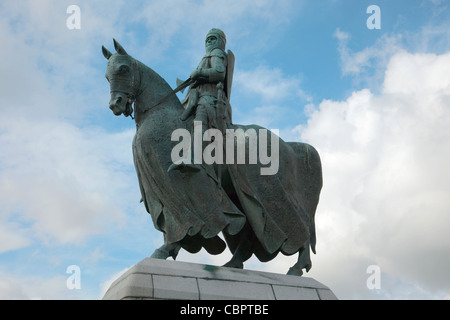 Robert the Bruce statua Campo di Battaglia di Bannockburn Memorial Scozia Scotland Foto Stock