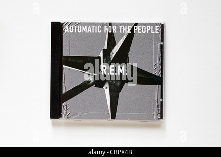 I R.E.M. REM CD automatico per il CD di persone isolate su sfondo bianco Foto Stock