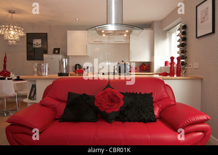 Un moderno appartamento interno Foto Stock