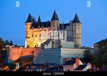 Valle della Loira, Chateau de Saumur Foto Stock