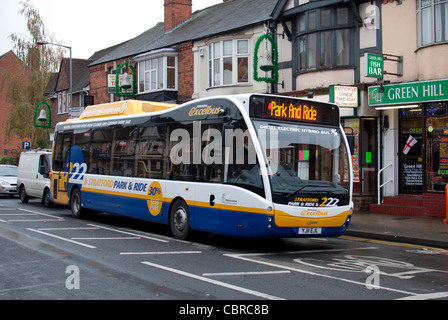 Il park and ride bus, Stratford-upon-Avon, Regno Unito Foto Stock