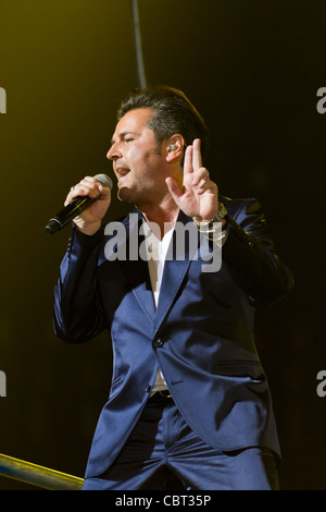 Cantante Thomas Anders esegue a Sixday-Nights Zurigo 2011 a Zurigo Dicembre 03, 2011 a Zurigo Foto Stock