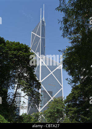 Dh BANCA DI CINA HONG KONG centrale torre di vetro ufficio grattacielo blocco di edifici di architettura moderna Foto Stock