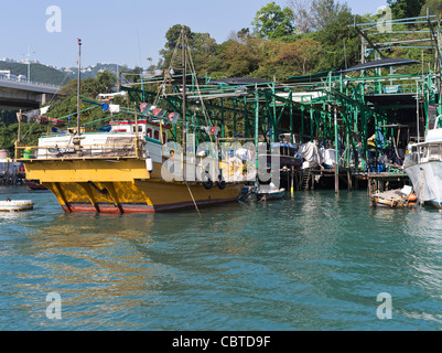 dh Aberdeen Harbour ABERDEEN HONG KONG cantiere navale della Junk Aberdeen imbarcazioni cinesi nave cantiere navale cina cantiere Foto Stock