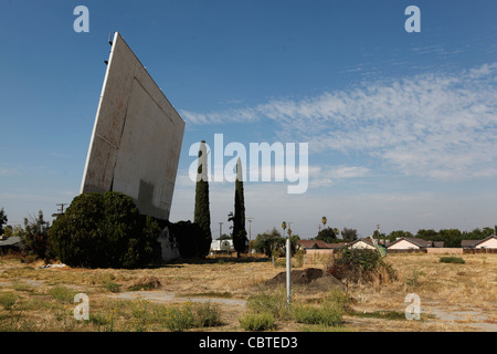 Chiuso Porterville abbandonati, California Drive-in Theatre Foto Stock