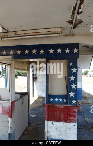 Chiuso Porterville abbandonati, California Drive-in Theatre Foto Stock