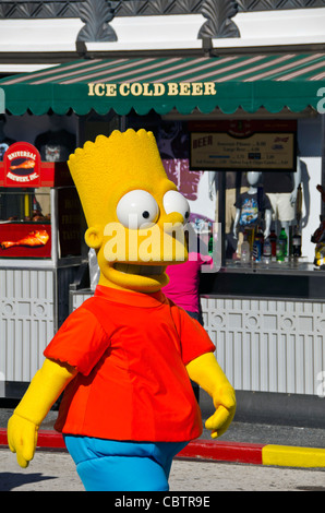 Bart Simpson character presso gli Universal Studios Orlando in Florida Foto Stock