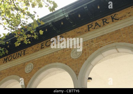 Montare l'Eco Pavilion. Montare Echo Park, Cincinnati, Ohio, Stati Uniti d'America. Italiano di architettura rinascimentale con colonne romane. Foto Stock