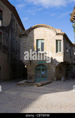 Rue Dame a Karkas, Carcassonne, Languedoc-Roussillon, Francia Foto Stock