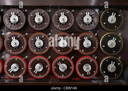 La Turing Bombe, ri-creazione del progetto in Bletchley Park, Regno Unito Foto Stock