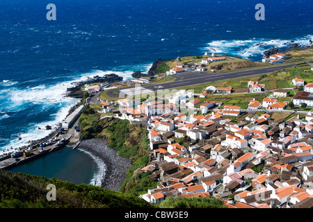 Vila Nova do Corvo, l'isola del Corvo, il più piccolo e isolato isole delle Azzorre. Foto Stock