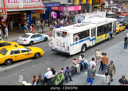 42Nd Street, Times Square, estate, la città di New York Midtown Manhattan, STATI UNITI D'AMERICA Foto Stock