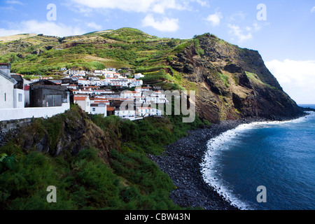 Vila Nova do Corvo, l'isola del Corvo, il più piccolo e isolato isole delle Azzorre. Foto Stock