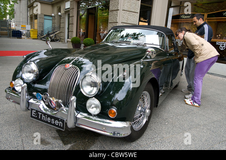 Auto sportiva Jaguar XK 140 DHC Foto Stock