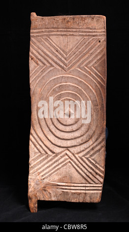 Porta di legno, arte tribale, Igbo, Nigeria, Africa Foto Stock