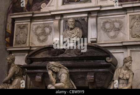 La Tomba di Michelangelo Buonarroti Foto Stock