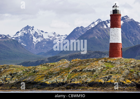 Faro Canale del Beagle, ARGENTINA Foto Stock