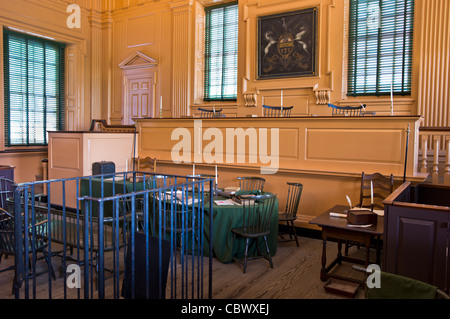 Camera Corte Independence Hall di Filadelfia in Pennsylvania Foto Stock