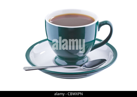 Caffè lungo isolato su sfondo bianco Foto Stock