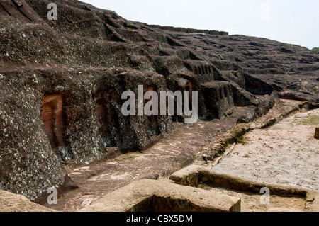 Bolivia. Sito archeologico di Samaipata Incisioni Rupestri ( el Fuerte) 4-XVI secolo D.C. Patrimonio mondiale dell'Umanità (UNESCO). Foto Stock