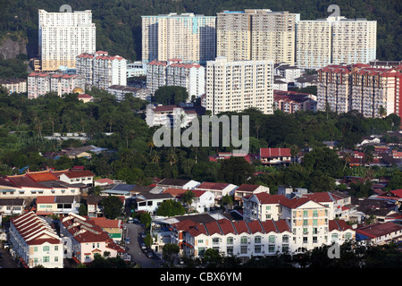 Vista su Ayer Itam. Penang Island, Penang, Malaysia, Asia sudorientale, Asia Foto Stock