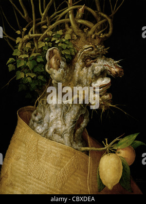 Giuseppe Arcimboldo Inverno 1563 Kunsthistorisches Museum - Vienna Foto Stock