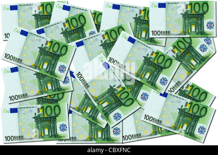 Venti banconote di € 100. 20 billette de Banque de 100 euro. Foto Stock