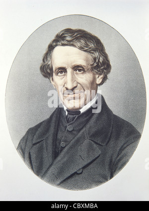 Ritratto di Ignaz von Dollinger, Johann Joseph Ignaz von Dollinger (1799-1890) aka Doellinger, teologo cattolico tedesco e storico della Chiesa. Illustrazione o incisione vintage Foto Stock