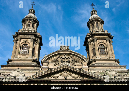 Santiago de Cile.La Cattedrale Metropolitana di Santiago (1748-1800). Monumento nazionale. Foto Stock