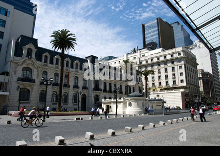 Santiago de Cile città. Agustinas street. Foto Stock