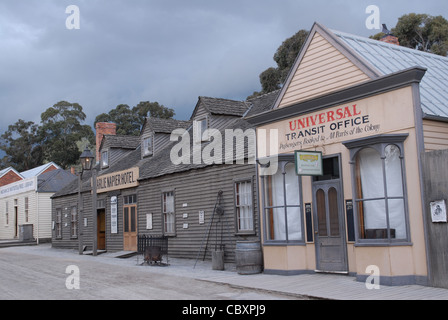 Uno di Australia le attrazioni più popolari è animata della gold rush open-air museum di Sovereign Hill in Ballarat, Victoria Foto Stock