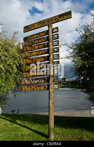 Il Cile. Lago Llanquihue in Puerto Varas. Distretto dei Laghi. Foto Stock