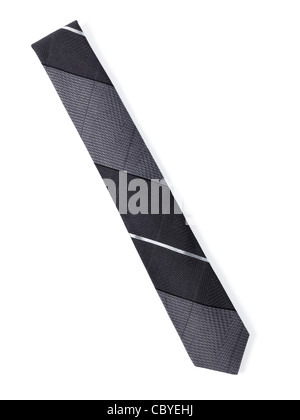 Sottile ed elegante cravatta. Mens skinny tie isolati su sfondo bianco. Foto Stock