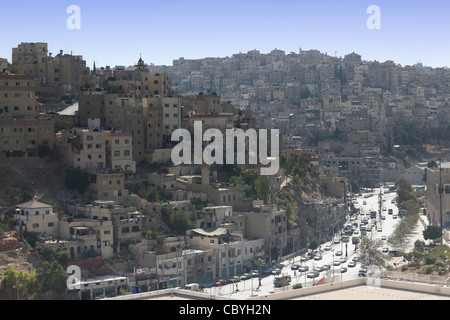 Skyline di Amman, capitol di Giordania Foto Stock