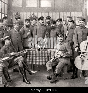 I prigionieri orchestra presso i Romani - prigionieri tedeschi durante la Seconda Guerra Mondiale - circa 1917 Foto Stock