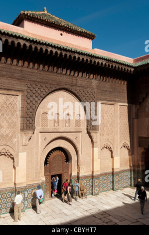 Ali ben Youssef Medersa, a Marrakech,Marocco Foto Stock