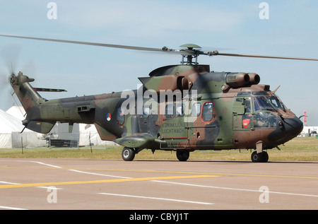 Eurocopter AS532U2 Cougar dell'aviazione reale dei Paesi Bassi (codice militare S-419) al 2010 Royal International Air Tattoo Foto Stock