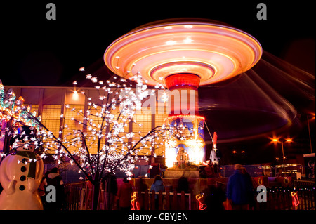 Swansea Winter Wonderland fiera del divertimento South Wales UK Foto Stock